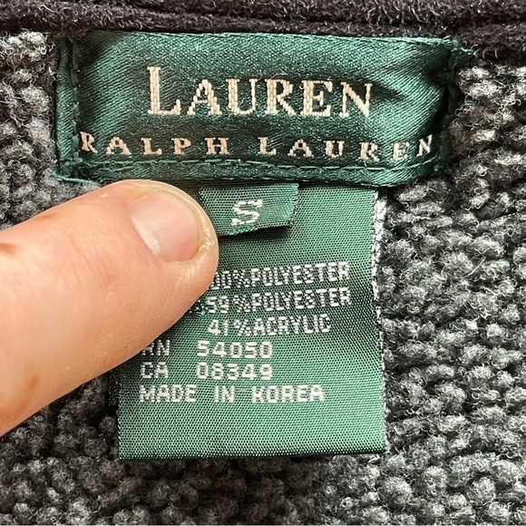 Lauren Ralph Lauren suede black hooded zip vest Small - Picture 6 of 7